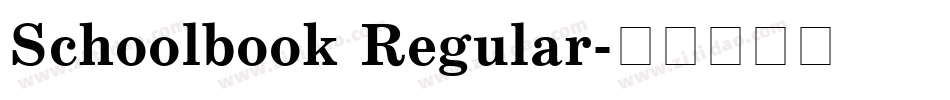 Schoolbook Regular字体转换